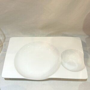 Front of the House Harmony Ceramic Porcelain Bento Plate 11" x 7" Rectangle